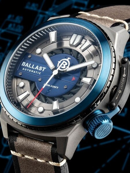 Ballast Trafalgar Automatic Watch with Titanium Case and Unique Bezel System #BL-3135-01