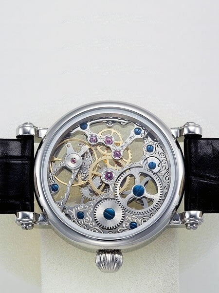 Rougois Hand Wind Decorated Skeleton Movement Watch #RMS33S