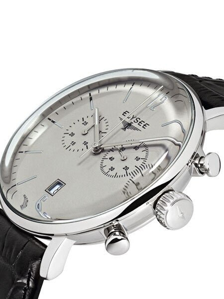 Elysee 42mm Stentor Swiss Quartz Chronograph Dress Watch with 30-minute Stopwatch #13272