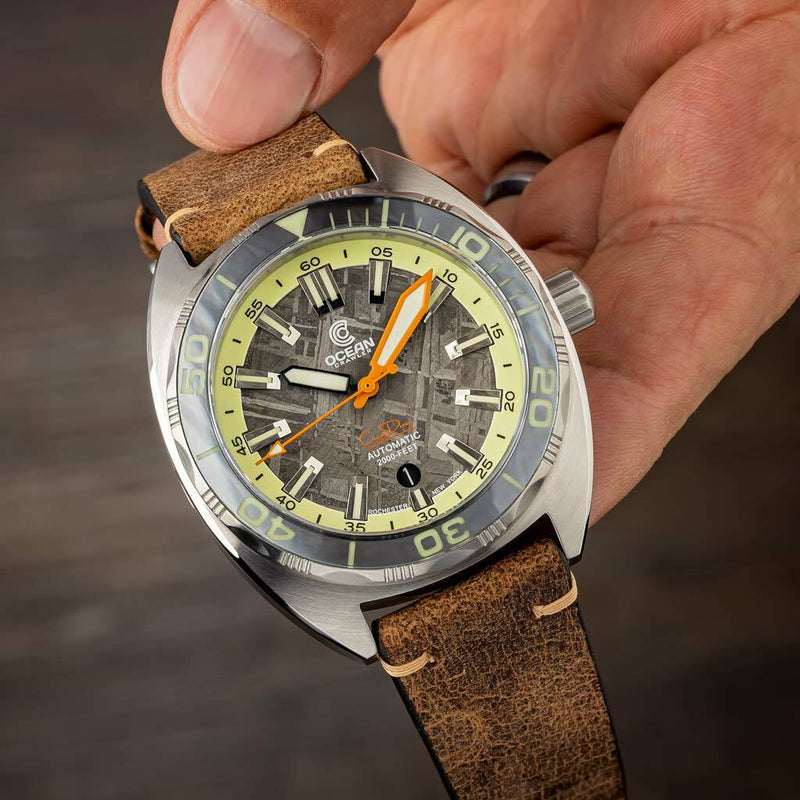 Ocean Crawler Core Diver Swiss Automatic Watch with Meteorite Dial #CD-V3-1324