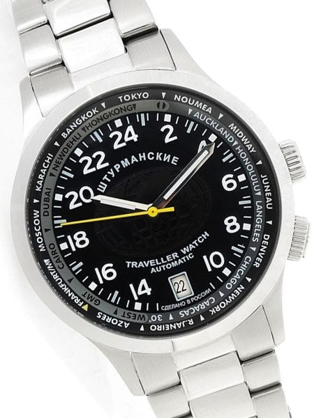 Sturmanskie Traveler 24-Hour Time Automatic Watch with World City Inner Bezel #2255288