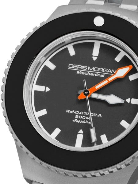 Obris Morgan Nevon Automatic Grey Dial Dive Watch with Robust Bracelet #NEVON-BTGO