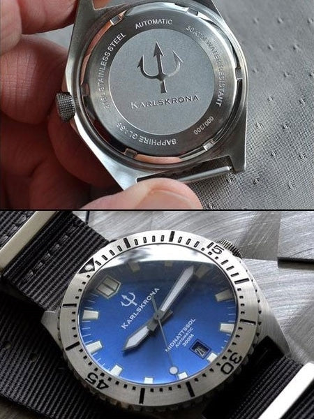 Karlskrona Midnattssol 300-Meter Automatic Dive Watch with 43mm Case #MID-BD