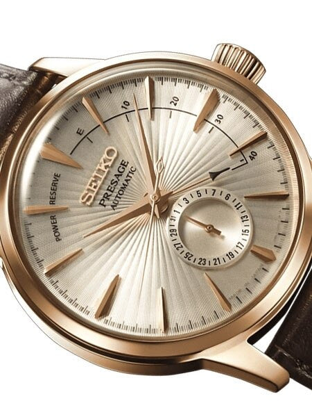Seiko Presage "Cocktail Time" Automatic Dress Watch with Power Reserve Indicator #SSA346J1