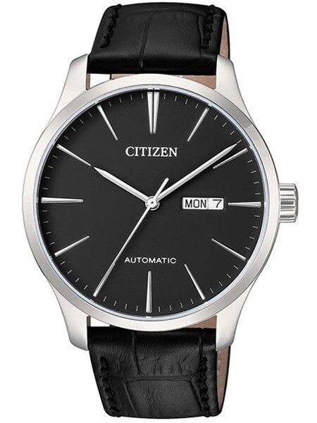 Citizen Automatic Watch with Black Leather Strap #NH8350-08E