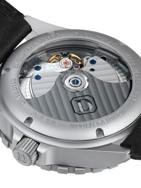 Damasko Si German Automatic Watch with a Rotating 12-Hour Bezel and Stainless Steel Case #DK11BK-60 back zoom