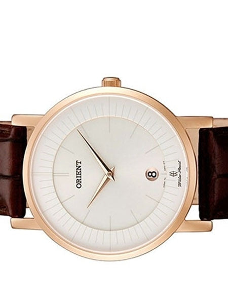 Orient Class Quartz Dress Watch with Sapphire Crystal and Rose Goldtone Case  #GW0100CW