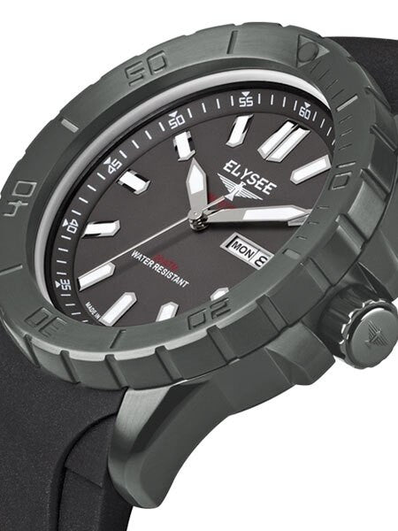 Elysee Set-Up Automatic with 48mm Grey PVD Case and Luminous Markers and Hands #13269