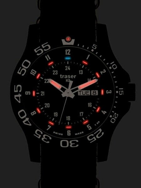 Traser Elite Red Military Watch with 45mm Case and a Sapphire Crystal #104637