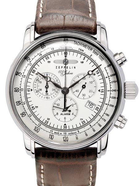 Graf Zeppelin Swiss Quartz Chronograph Watch with Alarm Function #7680-1