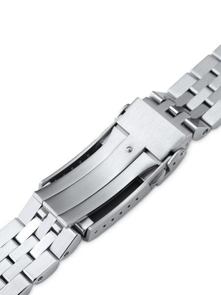 Strapcode 20mm Angus-J "Louis" Stainless Steel Watch Bracelet Seiko SBDC053 V-Clasp, Brushed #SS201820B086
