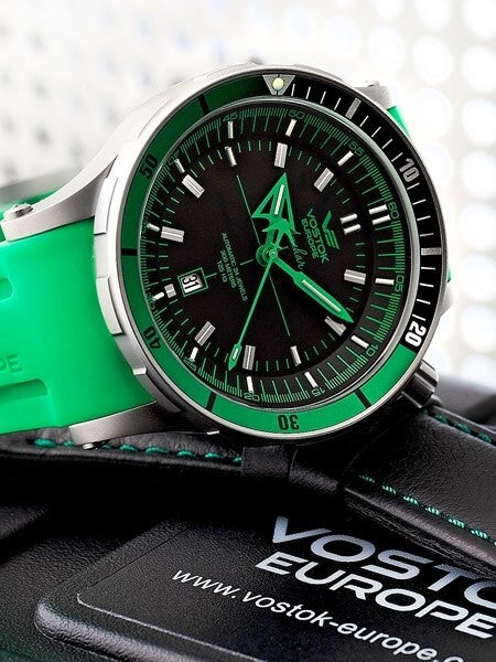 Vostok-Europe Anchar Mens Automatic Dive Watch with Tritium Tube Illumination #5107172