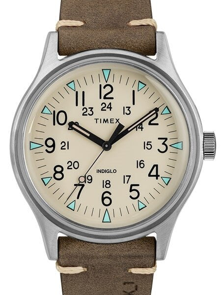 Timex 40mm MK1 Quartz Watch with Creme Dial and INDIGLO Night-Light #TW2R96800VQ