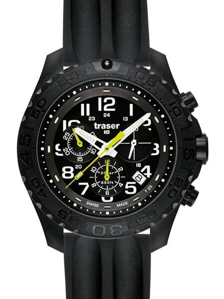 Traser Outdoor Pioneer Chronograph with Tritium Illumination and Rotating Black Bezel #105199