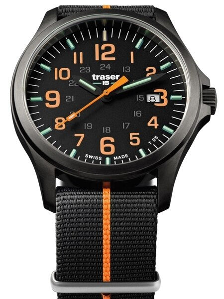 Traser Officer Pro Gun Metal PVD Case Watch with an Anti-Reflective Sapphire Crystal #107425