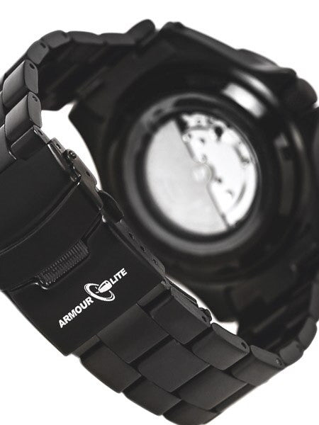 Armourlite Automatic Watch with Tritium Illumination, 45mm Black PVD Case and Bracelet #AL401