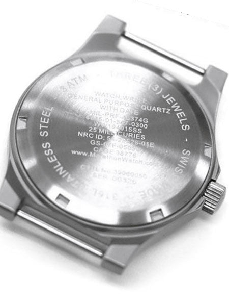 Marathon High Torque Quartz Military General Purpose SS Watch with Tritium Illumination #WW194015SS-NGM