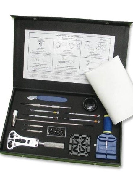 Semi-Pro Watch Tool Kit with Storage Box for Strap Changes, Bracelet Sizing #TSA9011