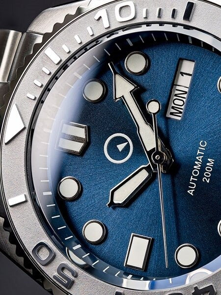 Islander Automatic Dive Watch with Bracelet, Double-Domed AR Sapphire Crystal, and Embossed Ceramic Bezel Insert #ISL-18