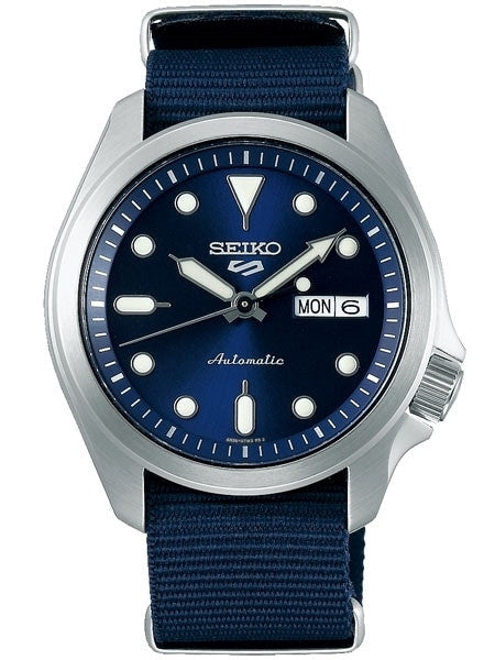 Seiko 5 Sports 24-Jewel Automatic Watch with Blue Dial and Band #SRPE63