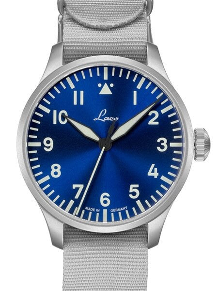 Laco 39mm Augsburg Blaue Stunde Automatic Pilot Watch with Sapphire Crystal #862102