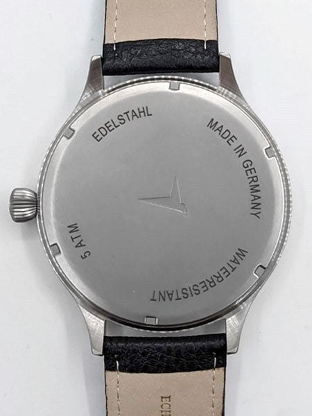 Messerschmitt Triple-X Fliegeruhr Watch with Black Leather Strap #ME-65AQ
