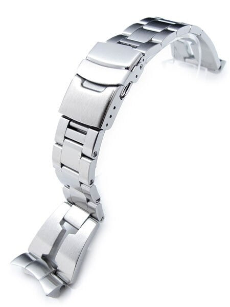 Strapcode Retro Razor 316L Stainless Steel Bracelet for SEIKO Diver SKX007/009/011 Curved End, Diver Clasp #SS221803B039
