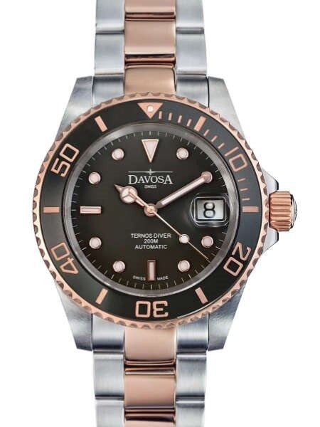 Davosa Two-Tone Ternos Swiss Automatic 200 Meter Dive Watch #16155565