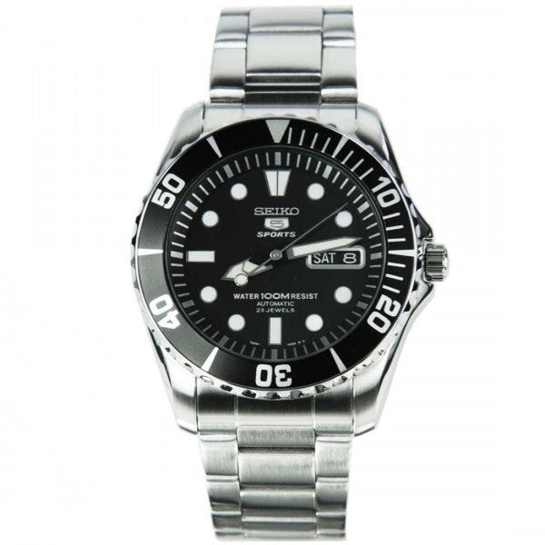 Seiko 42mm Sports 5, 23-Jewel Automatic Watch with Day and Date Window #SNZF17K1