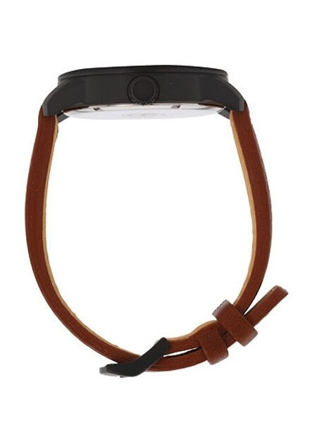 Citizen Eco-Drive Black PVD Sport Watch with Brown Leather Strap #BM8475-26E