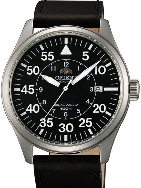 Orient 21-Jewel Automatic Aviator Flight Watch with Black Leather Strap #ER2A003B