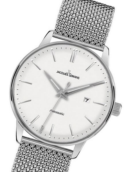 Jacques Lemans Nostalgie 42MM Automatic Dress Watch with Mesh Bracelet #N-206C
