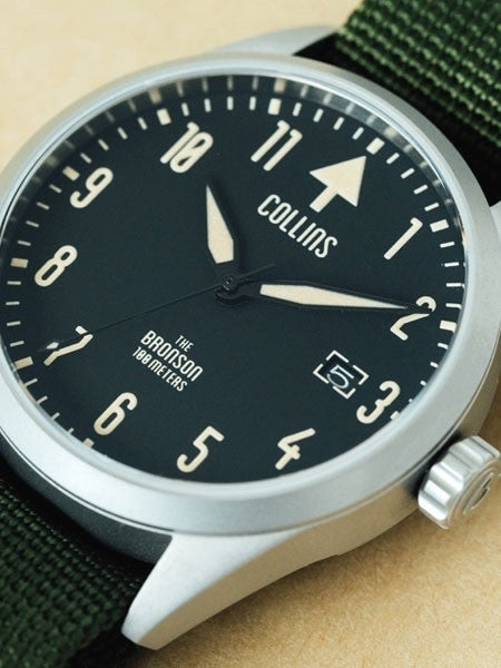 Collins 24-Jewel Automatic Aviator-Styled Watch with 40mm Case and Sapphire Crystal #CW01122