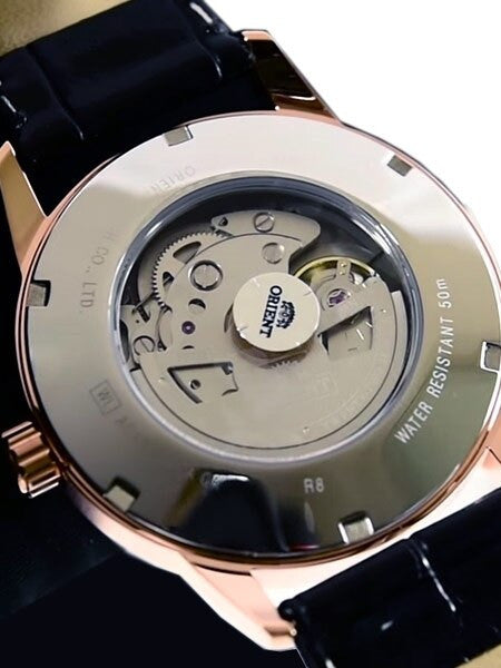 Orient 40.5mm Howard Automatic + Hand Wind Watch with Black Dial #AC05005B