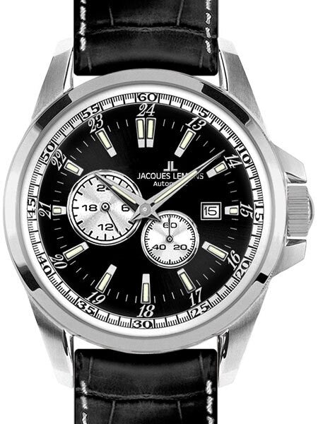 Jacques Lemans 44mm Liverpool Automatic Watch with a 24 Hour Sub-Dial #1-1774A