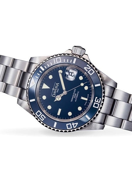 Davosa Ternos Swiss Automatic 200 Meter Dive Watch with Blue Dial #16155540