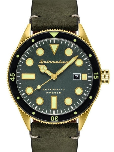 Spinnaker Cahill Automatic Dive Watch with 43mm Goldtone Case #SP-5033-05