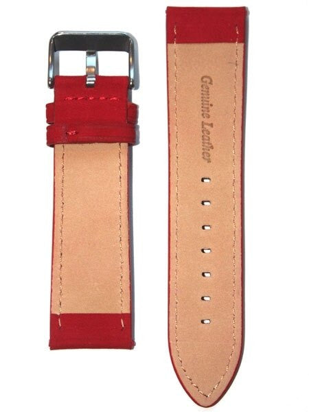 Panerai-Style Red Suede Leather Strap with Matching Stitching #EBV-03850