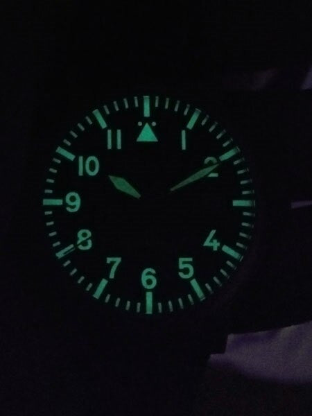 Messerschmitt Aviator Watch with Sand Blasted Case, SuperLuminova  #ME262-B1