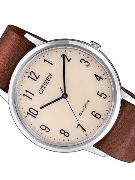 Citizen Eco-Drive Watch with Leather Strap and 6-Month Power Reserve #BJ6501-28A