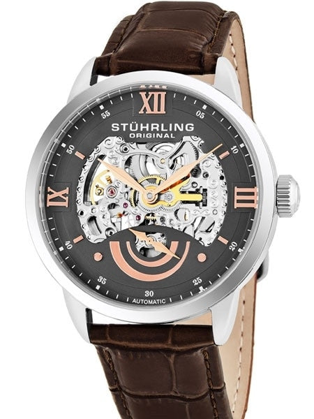 Stuhrling Executive II Semi-Skeleton Automatic Watch with 44mm Case #574.03