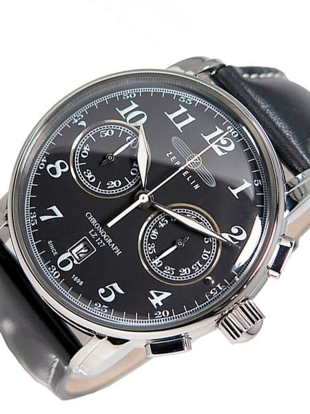 Graf Zeppelin LZ 127 Quartz Chronograph Watch with Black Dial #7678-2