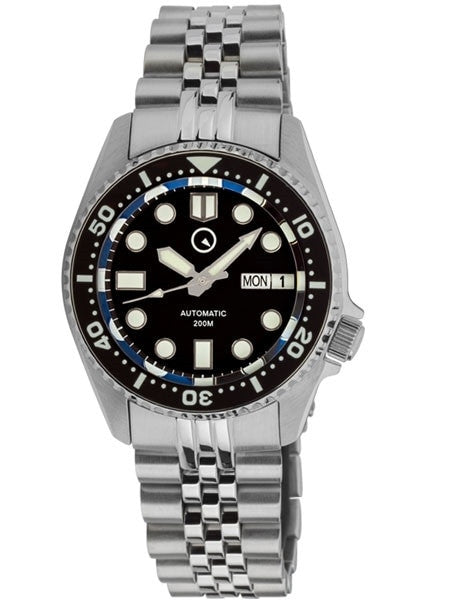 Islander 38mm Automatic Dive Watch with Solid-Link Bracelet, AR Sapphire Crystal, and Luminous Ceramic Bezel Insert #ISL-05