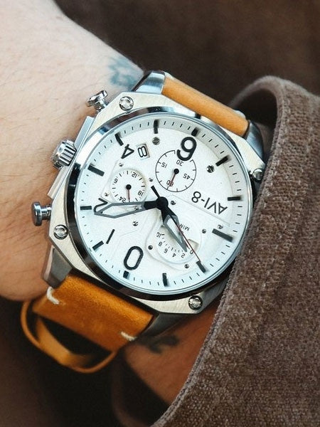 AVI-8 Hawker Hunter Retrograde Aviator Chronograph Watch #AV-4052-01