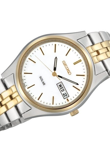 Seiko Core Series Solar Watch with 37mm Stainless Steel Case and Bracelet #SNE032