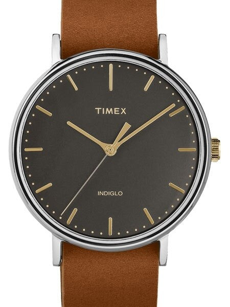 Timex 41mm Fairfield Quartz Watch with Black Dial and INDIGLO Night-Light #TW2P97900VQ