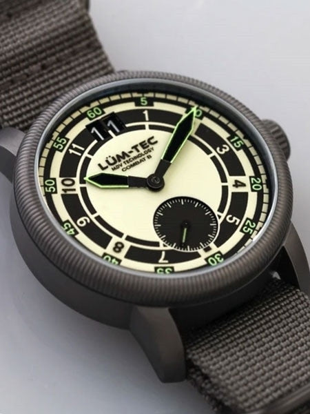 Lum-Tec Combat 43mm Watch with a Luminous Dial and Dome Sapphire Crystal #B47Max