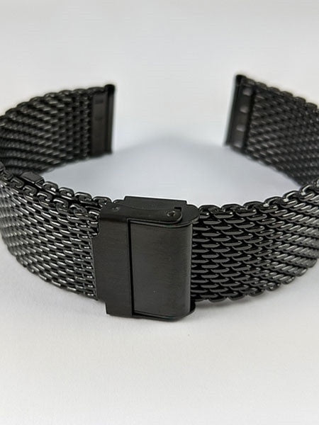 Vollmer Brushed Black PVD Mesh Bracelet with Easy Adjust Buckle #13080H0 (20mm)