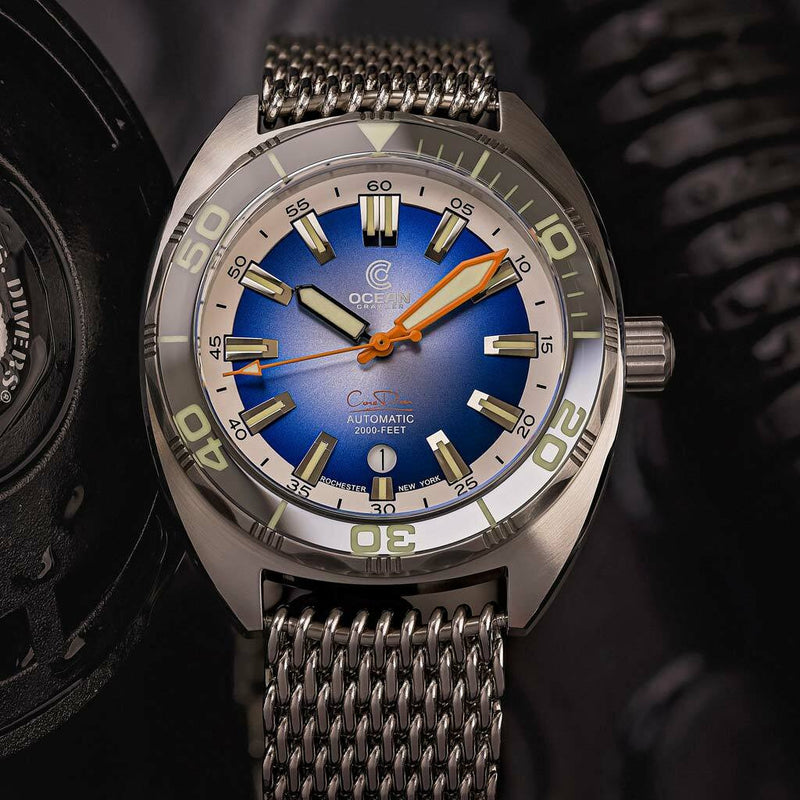 Ocean Crawler Core Diver Swiss Automatic Watch with AR Sapphire Crystal #CD-V3-1321
