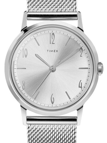 Timex 34mm Marlin Mechanical (Hand Wind) Watch with Mesh Bracelet #TW2T18500ZV